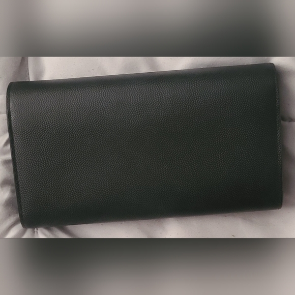 Authentic YSL black leather long wallet - Picture 6 of 15